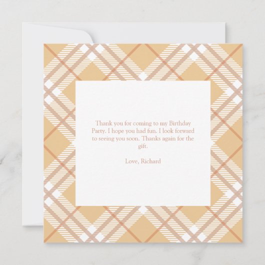 Schattigee Herfst Uil/Eekhoorn Jongen Verjaardag U Bedankkaart (Achterkant)