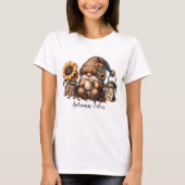 Schattigee Herfst Vibes Waterverf Gnome T-shirt (Voorkant)