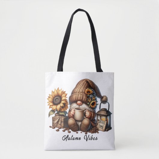Schattigee Herfst Vibes Waterverf Gnome Tas (Voorkant)