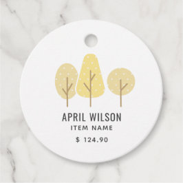 SCHATTIGEE HERFST YELLOW TREE TRIO LANDSCAPING PRI BEDANKJES LABELS
