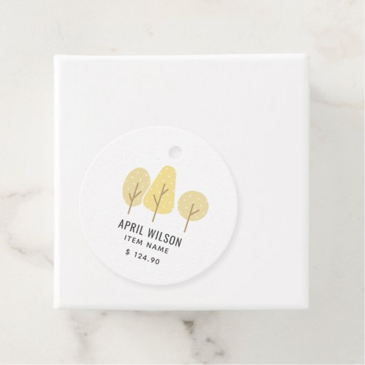 SCHATTIGEE HERFST YELLOW TREE TRIO LANDSCAPING PRI BEDANKJES LABELS (In situ)