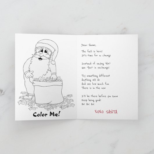 Schattigee herfstbladeren herfstkerstman Kaart (Binnen)