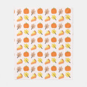 Schattigee herfstbladeren, pompoentaart oranje pat fleece deken (Voorkant)