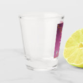 Schattigee herfstbladeren Winter Dog Walk Shot Glas (Links)