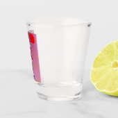 Schattigee herfstbladeren Winter Dog Walk Shot Glas (Rechts)