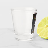 Schattigee herfstbladeren Winter Dog Walk Shot Glas (Links)