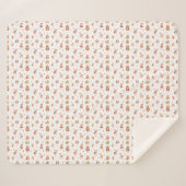 Schattigee herfstbosbeestjes sherpa deken (Voorkant (horizontaal))