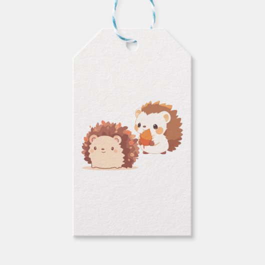Schattigee herfstegels - Kawaii Herfst Forest Anim Cadeaulabel (Voorkant)