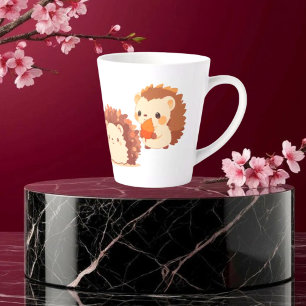 Schattigee herfstegels - Kawaii Herfst Forest Anim Latte Mok