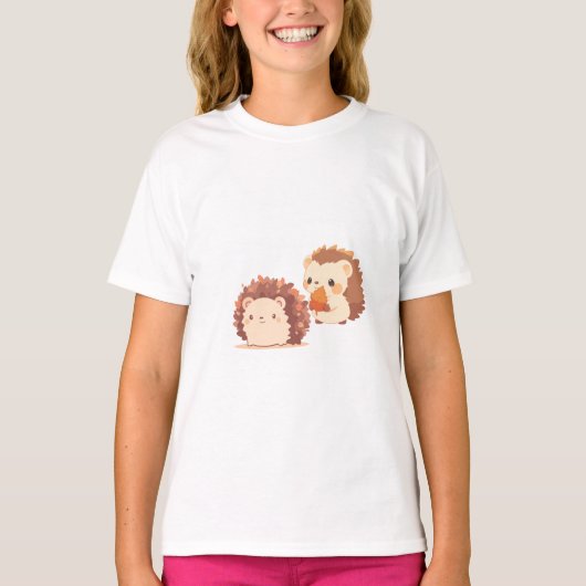 Schattigee herfstegels - Kawaii Herfst Forest Anim T-shirt (Voorkant)