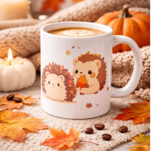 Schattigee herfstegels - Kawaii Herfst Forest Anim Tweekleurige Koffiemok