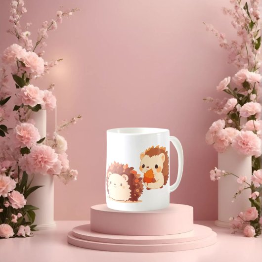 Schattigee herfstegels - Kawaii Herfst Forest Anim Tweekleurige Koffiemok