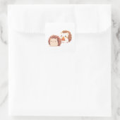 Schattigee herfstegels - Kawaii Herfst Forest Anim Vierkante Sticker (Tas)