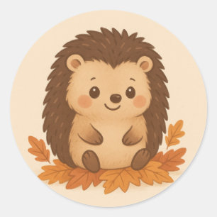Schattigee herfstegels ronde sticker