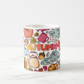 Schattigee herfstelementen Hand getrokken Koffiemok (Center)