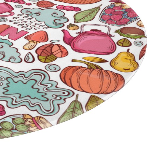 Schattigee herfstelementen Hand getrokken Snijplank (Hoek)