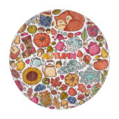 Schattigee herfstelementen Hand getrokken Snijplank (Voorkant)