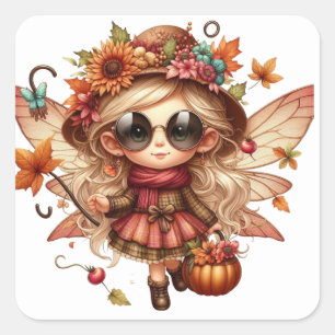 Schattigee herfstfee Stickers
