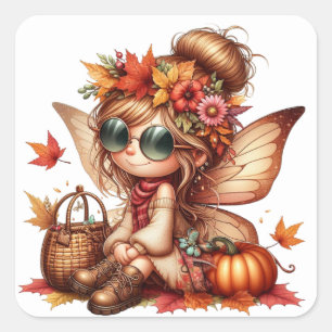 Schattigee herfstfee Stickers