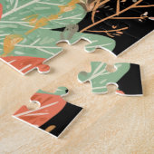 Schattigee herfstgeest met pompoenkoffie - Gezelli Legpuzzel (Zijkant)