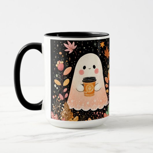 Schattigee herfstgeest met pompoenkoffie - Gezelli Mok (Links)