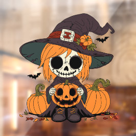 Schattigee herfstheks raamsticker