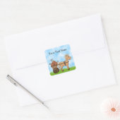 Schattigee herfstpaard gepersonaliseerde Sticker (Envelop)