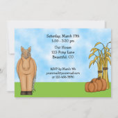 Schattigee herfstpaarden en roze boerenpaardenverj kaart (Achterkant)