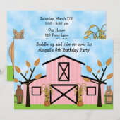 Schattigee herfstpaarden en roze boerenpaardenverj kaart (Voorkant / Achterkant)