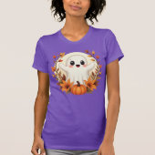 Schattigee herfstspookpompoen t-shirt (Voorkant)