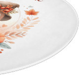 Schattigee herfstuil op een tak snijplank (Hoek)