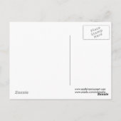 Schattigee herfstvampier en zwarte kat briefkaart (Achterkant)