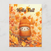 Schattigee herfstvogel gekleed voor Herfst Briefkaart (Voorkant)