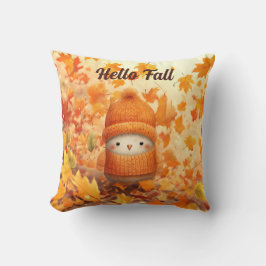 Schattigee herfstvogel gekleed voor Herfst Kussen