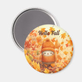 Schattigee herfstvogel gekleed voor Herfst Magneet (Voorkant / Achterkant)