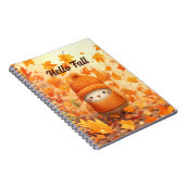 Schattigee herfstvogel gekleed voor Herfst Notitieboek (Rechterzijde)