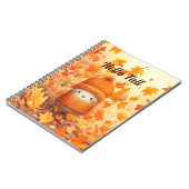 Schattigee herfstvogel gekleed voor Herfst Notitieboek (Linkerzijde)