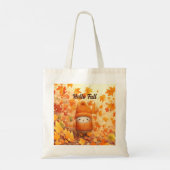 Schattigee herfstvogel gekleed voor Herfst Tote Bag (Achterkant)