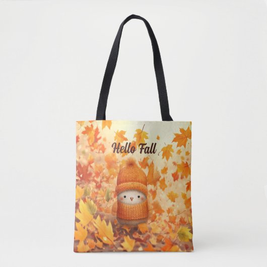 Schattigee herfstvogel gekleed voor Herfst Tote Bag (Voorkant)