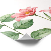 Schattigee Herten Bloemen Baby shower Baby shower  Poster (Hoek)