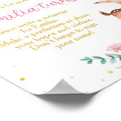 Schattigee Herten Bloemen Verjaardag Party Time Ca Poster (Hoek)