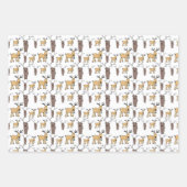 Schattigee Herten Buck Bull Elk Hand getrokken Bab Inpakpapier Vel (Voorkant 2)