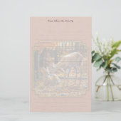 Schattigee herten Doe & Fawn Herfst Rood Briefpapier (Staand voorkant)