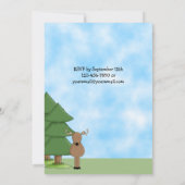 Schattigee herten en Cabin Woodland Verjaardag Kaart (Achterkant)