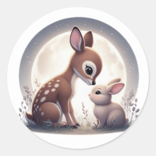 Schattigee herten en konijntjes Stickers