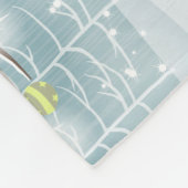 Schattigee herten en vogels in de besneeuwde Bosse Fleece Deken (Hoek)