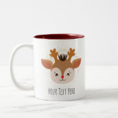  Schattigee herten gepersonaliseerde kerst Mok (Links)