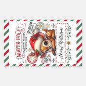 Schattigee herten kerst speciale levering van Sant Rechthoekige Sticker (Voorkant)