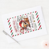 Schattigee herten kerst speciale levering van Sant Rechthoekige Sticker (Envelop)