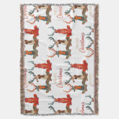 Schattigee herten. Kerstherten in sjaals. feestste Deken (Voorkant Verticaal)